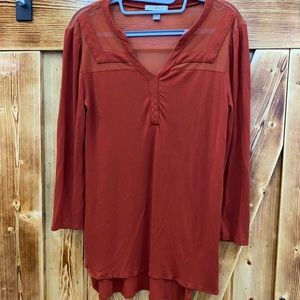 Roz&Ali Loose orange blouse size s